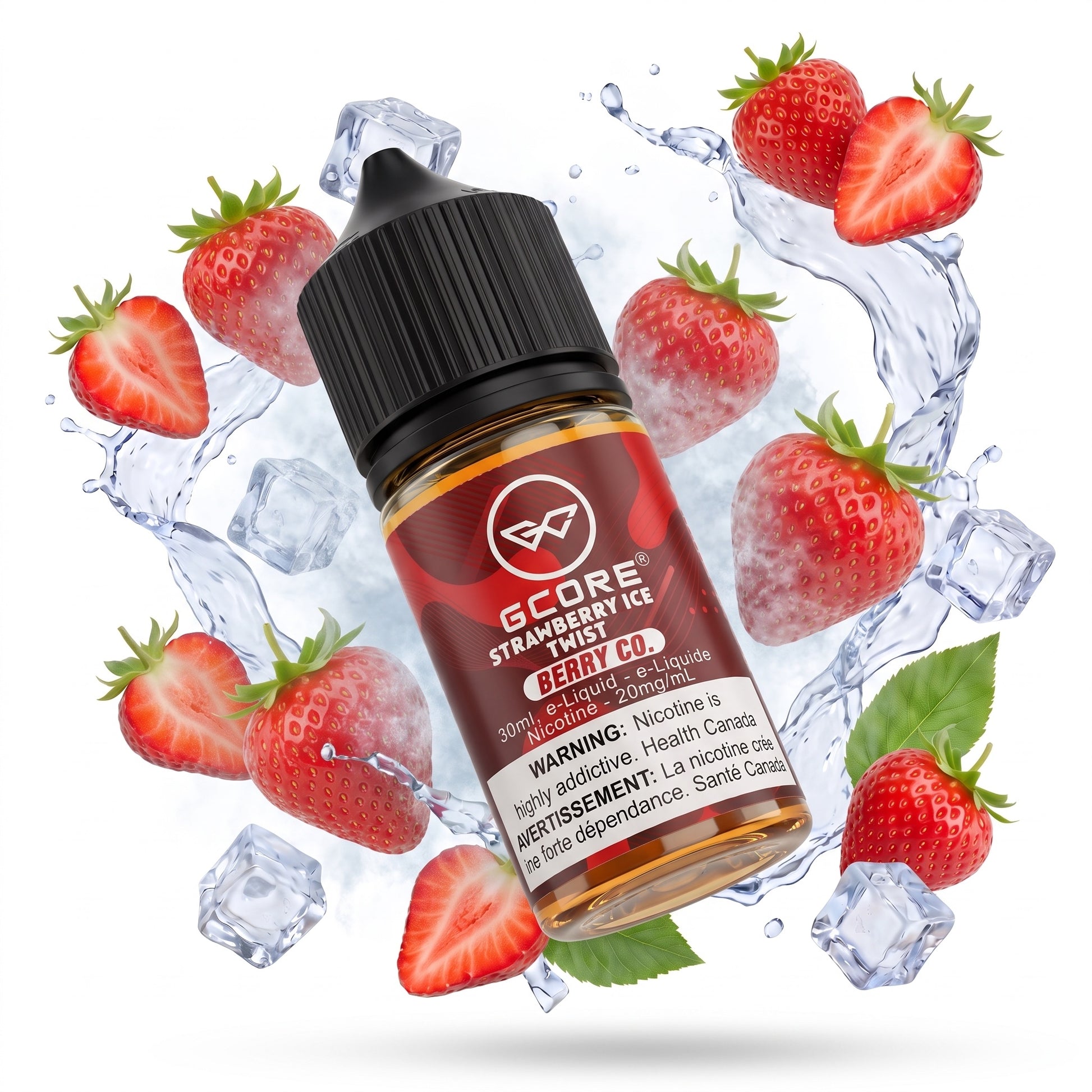 STRAWBERRY ICE TWIST GCORE e-liquid bottle