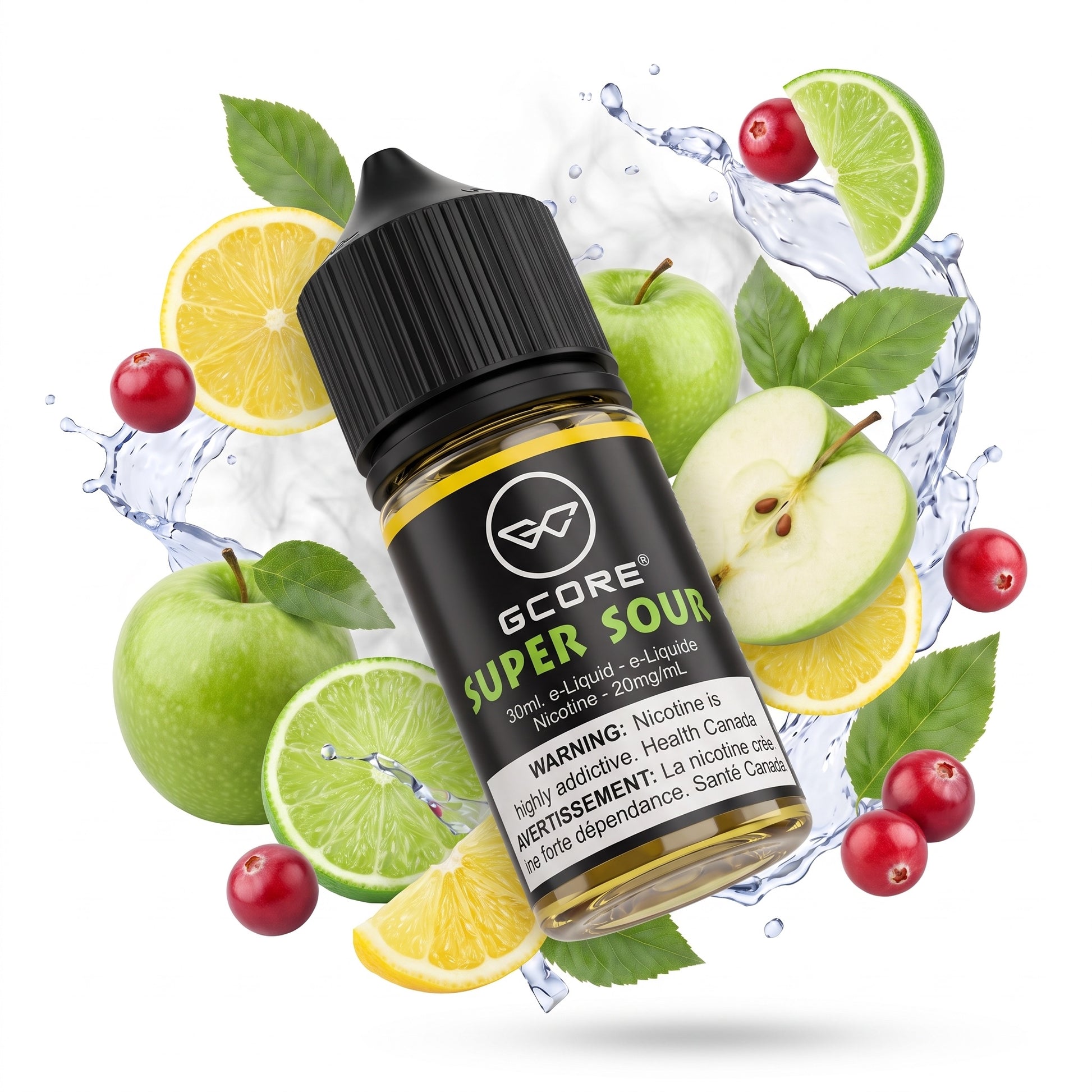 SUPER SOUR GCORE e-liquid bottle