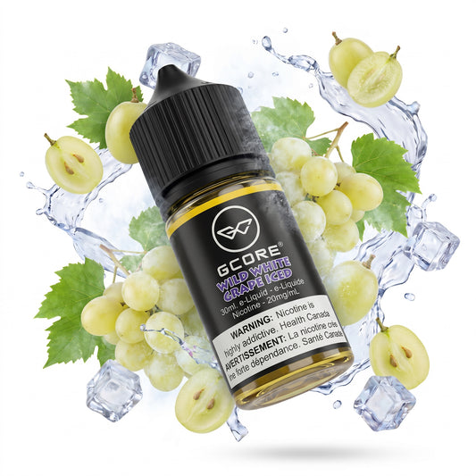 WILD WHITE GRAPE ICED GCORE e-liquid bottle