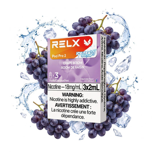 GRAPE BOOM (ICE TEA) RELX PRO 2 POD PACK
