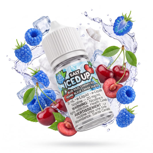 BLUE RAZZ CHERRY ICE ICED UP e-liquid bottle