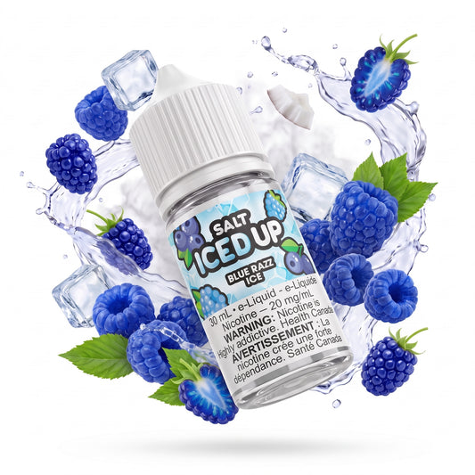 BLUE RAZZ ICE ICED UP e-liquid bottle