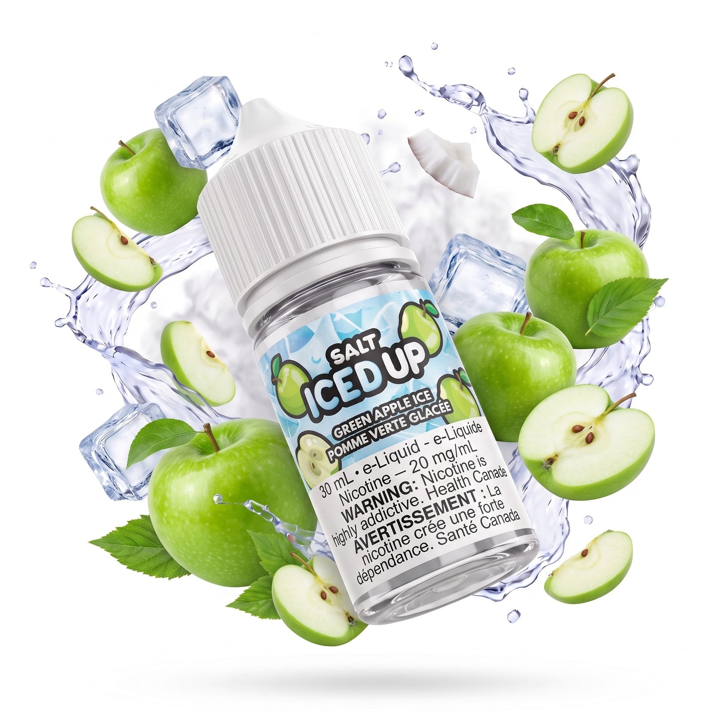 GREEN APPLE ICE ICED UP e-liquid bottle