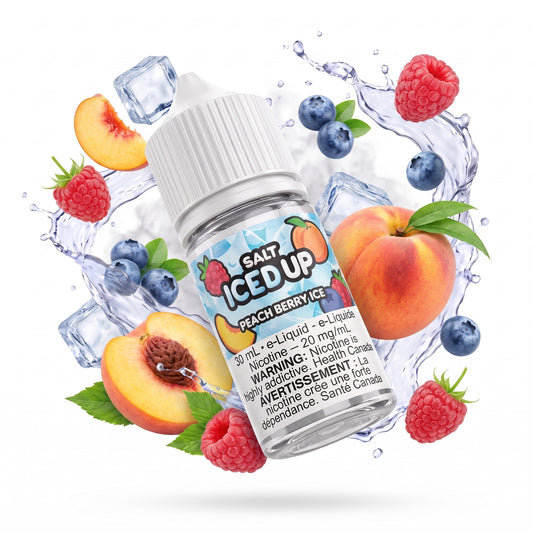 PEACH BERRY ICE ICED UP e-liquid bottle