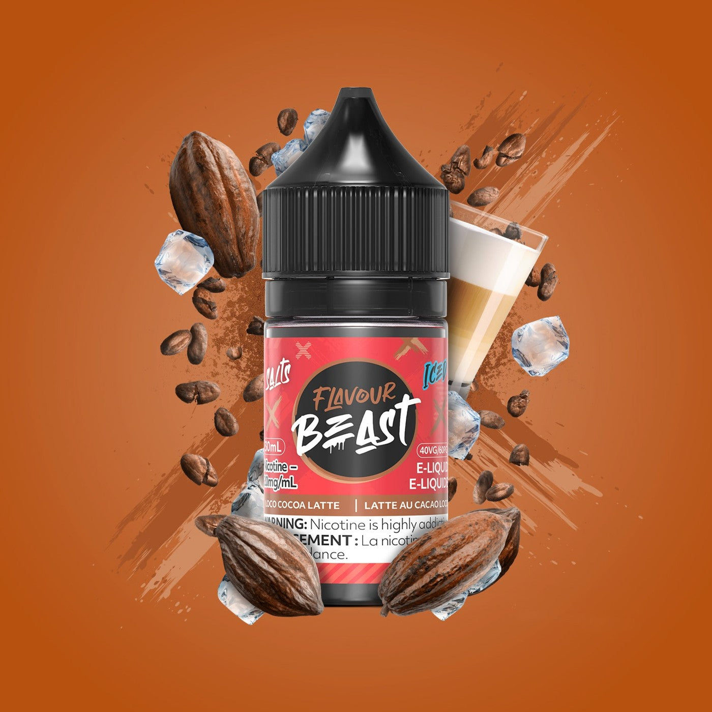 LOCO COCOA LATTE ICED FLAVOUR BEAST 30mL salt nic e-liquid