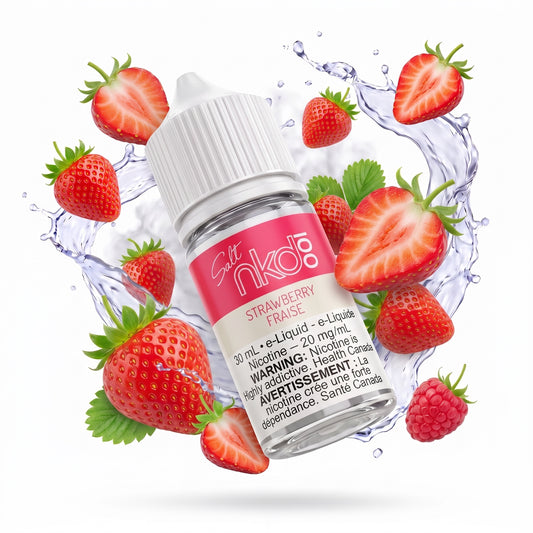 STRAWBERRY NAKED 100 SALT e-liquid bottle