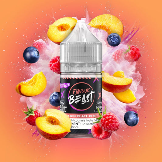 PACKIN' PEACH BERRY FLAVOUR BEAST 30mL salt nic e-liquid