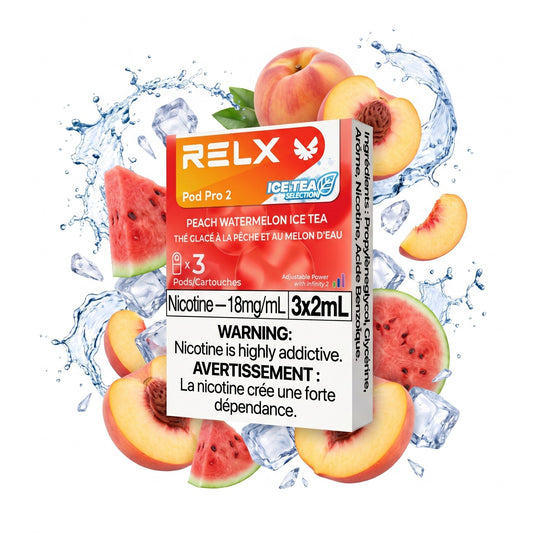 PEACH WATERMELON ICE TEA RELX PRO 2 POD PACK