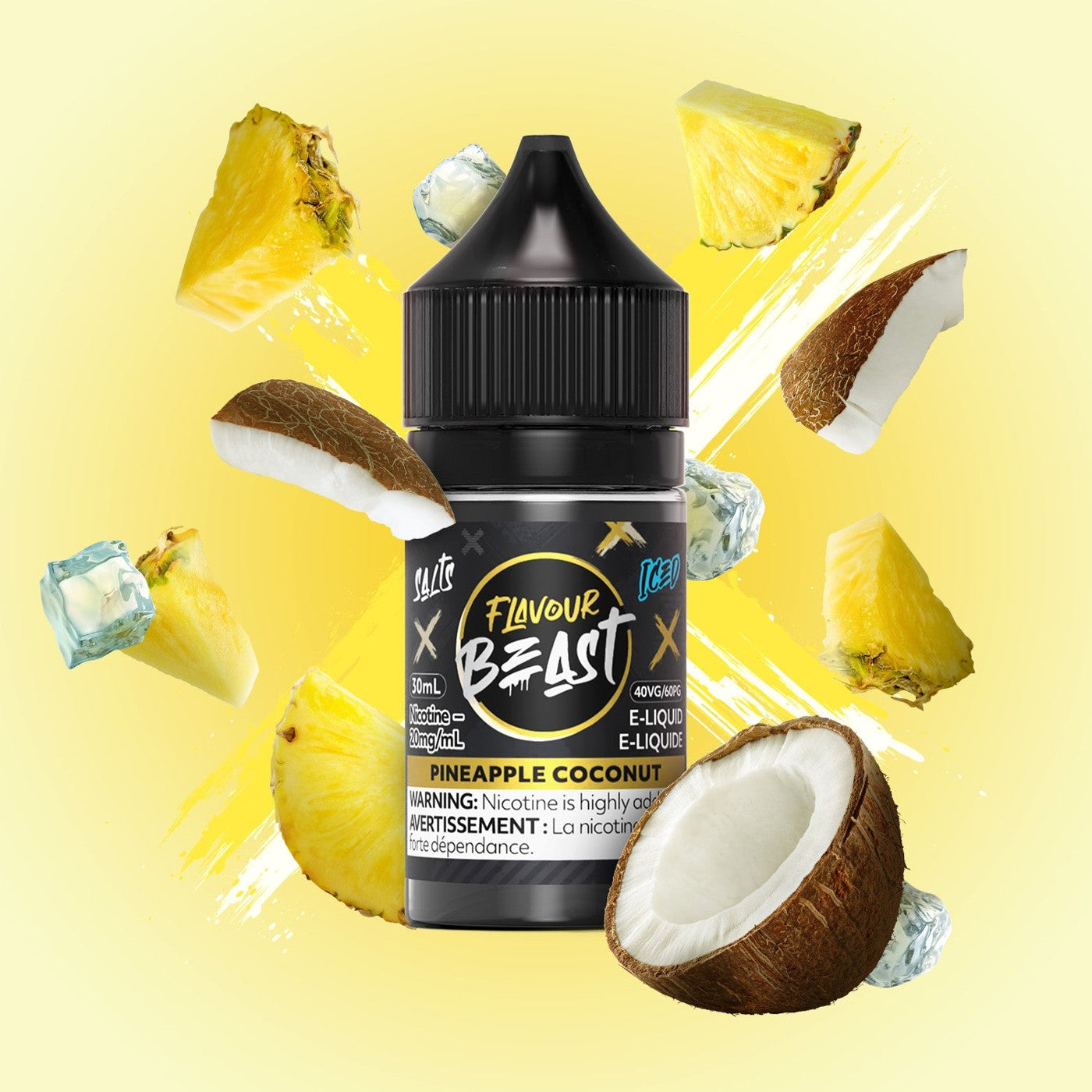 PINEAPPLE COCONUT ICED FLAVOUR BEAST 30mL salt nic e-liquid