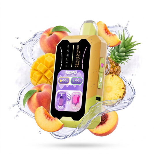 PEACH MANGO PINEAPPLE RIFBAR MIXPRO 40K disposable vape