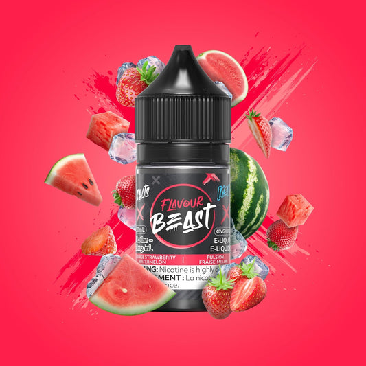 SAVAGE STRAWBERRY WATERMELON ICED FLAVOUR BEAST 30mL salt nic e-liquid