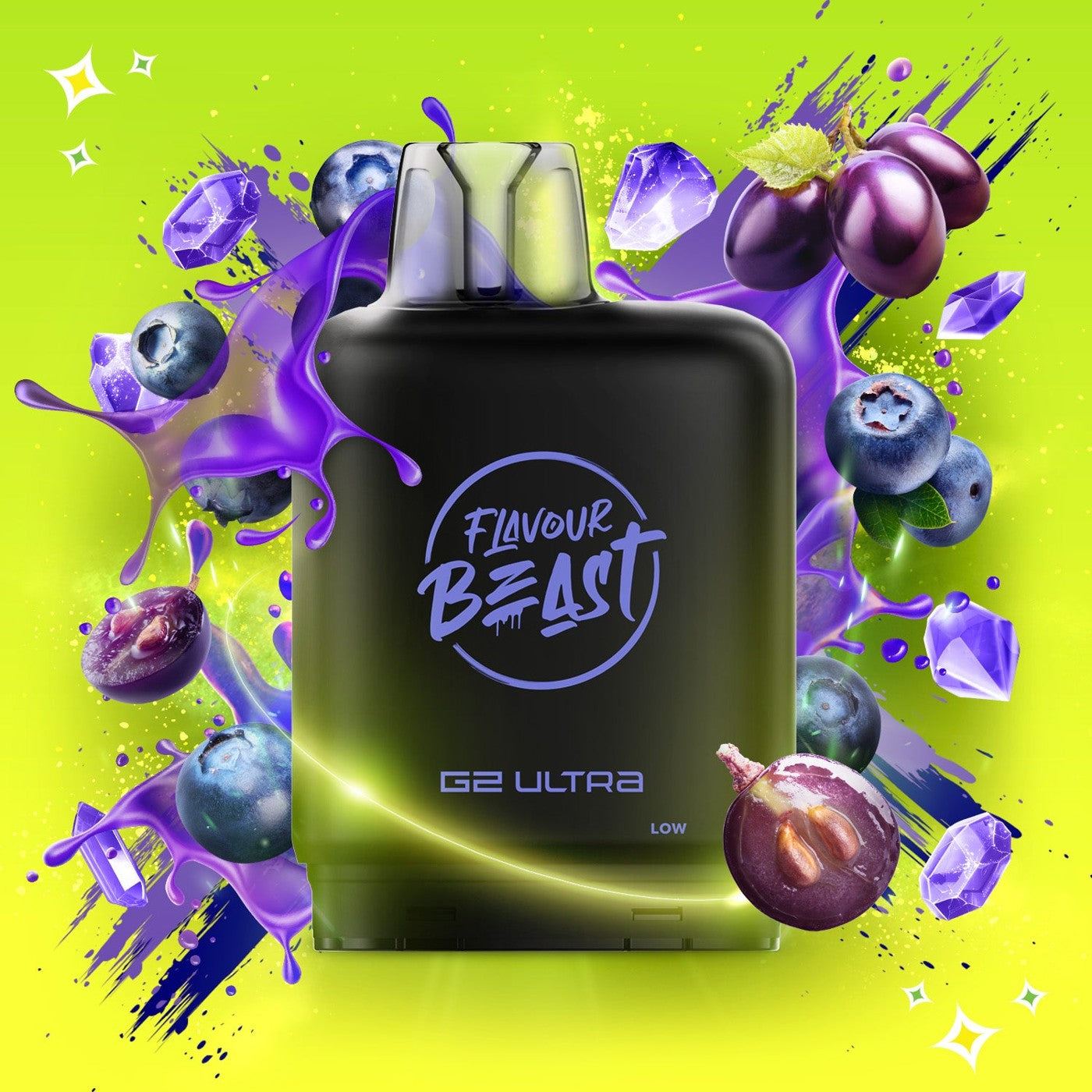 SOUR GUSHIN S. BLUEBERRY GRAPE LEVEL X G2 ULTRA 50K POD pod