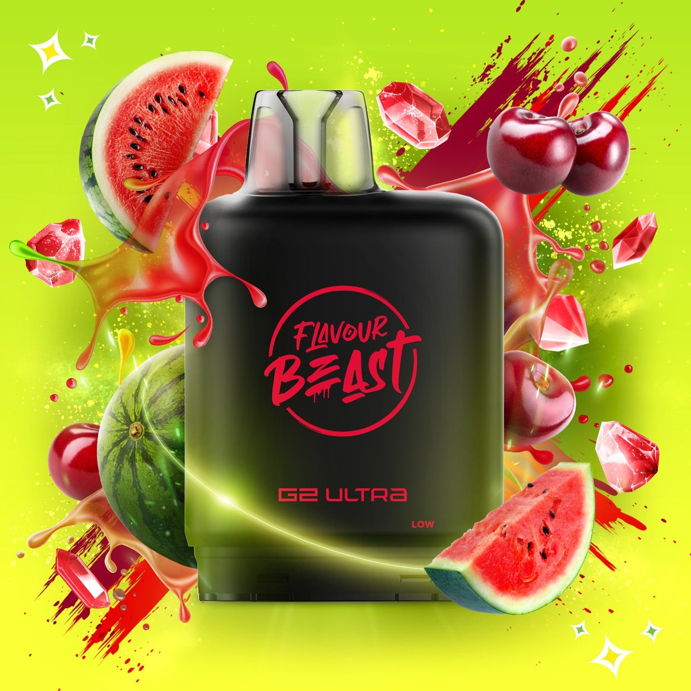 SOUR GUSHIN S. CHERRY WATERMELON LEVEL X G2 ULTRA 50K POD pod