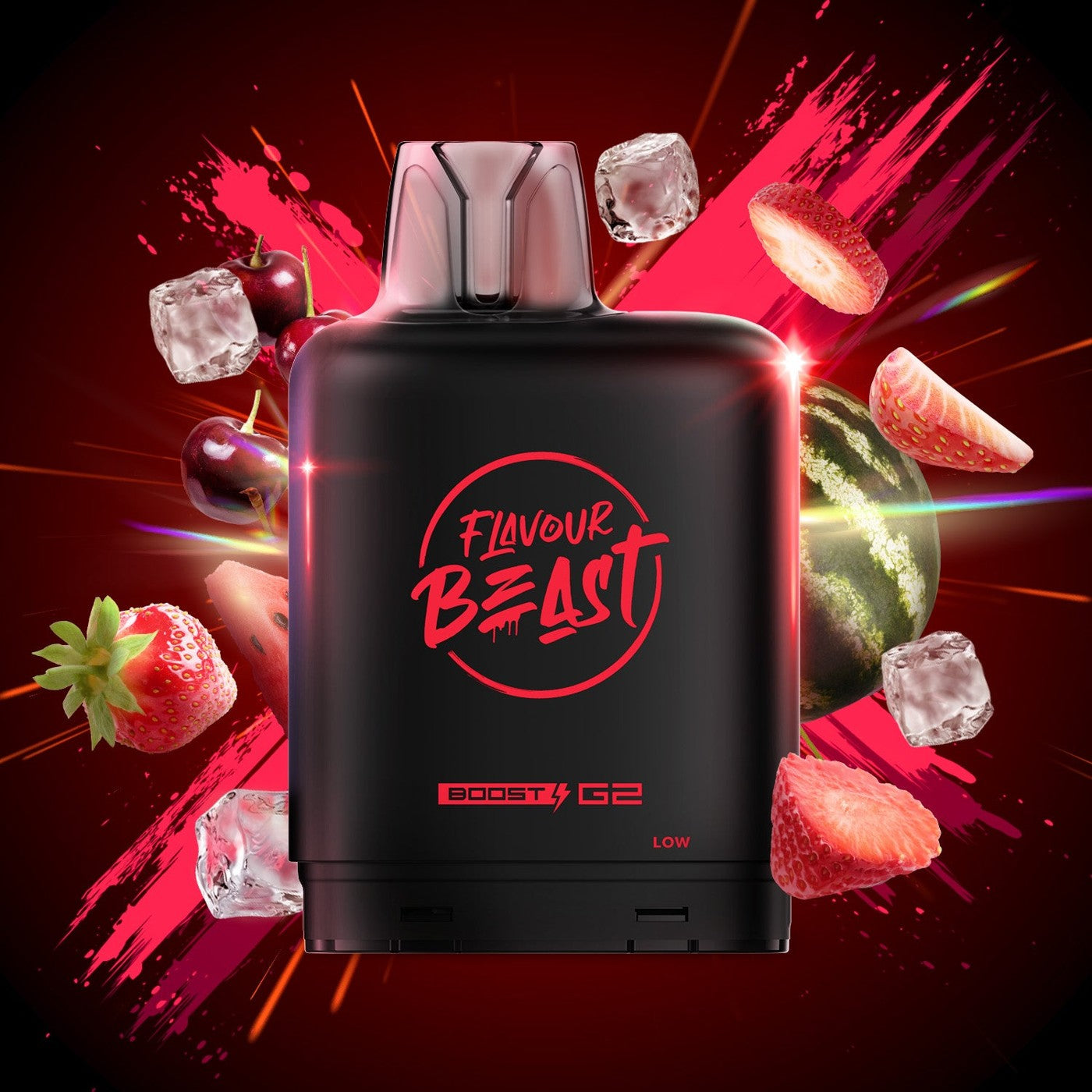 STRAWBERRY CHERRY WATERMELON (ICED) LEVEL X BOOST G2 32K POD pod