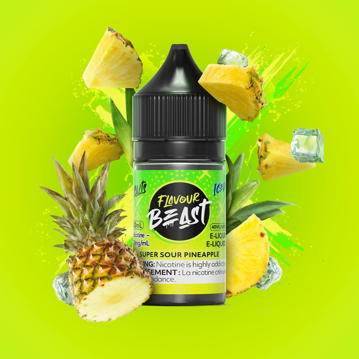 SUPER SOUR PINEAPPLE FLAVOUR BEAST 30mL salt nic e-liquid