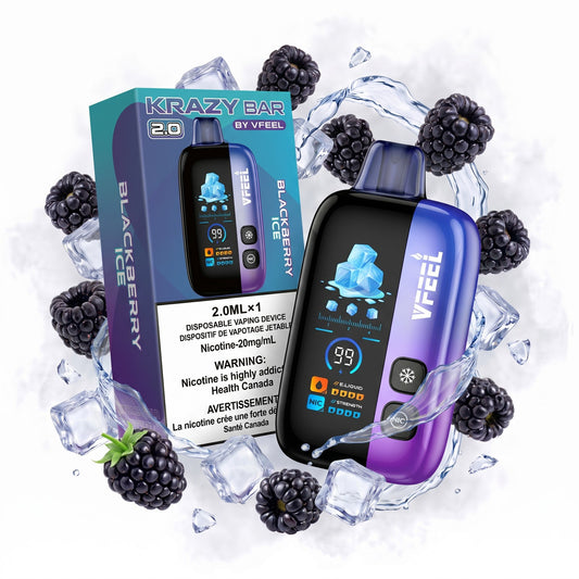 BLACKBERRY ICE VFEEL KRAZY BAR 2.0 disposable vape
