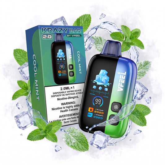 COOL MINT VFEEL KRAZY BAR 2.0 disposable vape