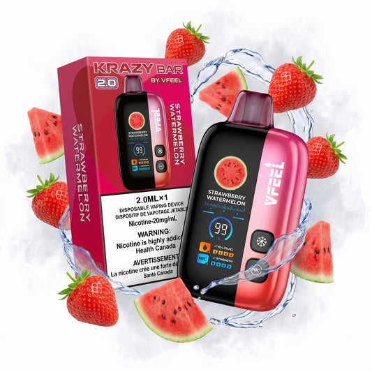 STRAWBERRY WATERMELON VFEEL KRAZY BAR 2.0 disposable vape