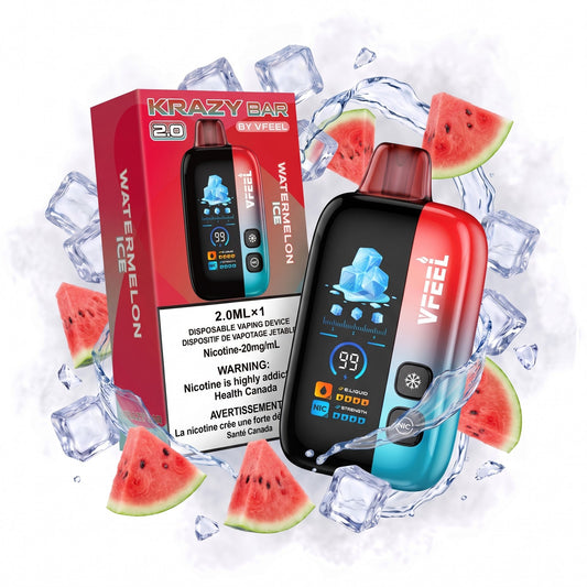 WATERMELON ICE VFEEL KRAZY BAR 2.0 disposable vape