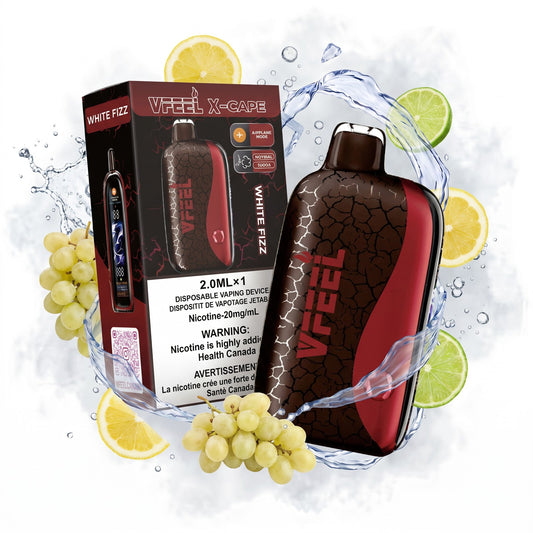 WHITE FIZZ VFEEL X-CAPE disposable vape