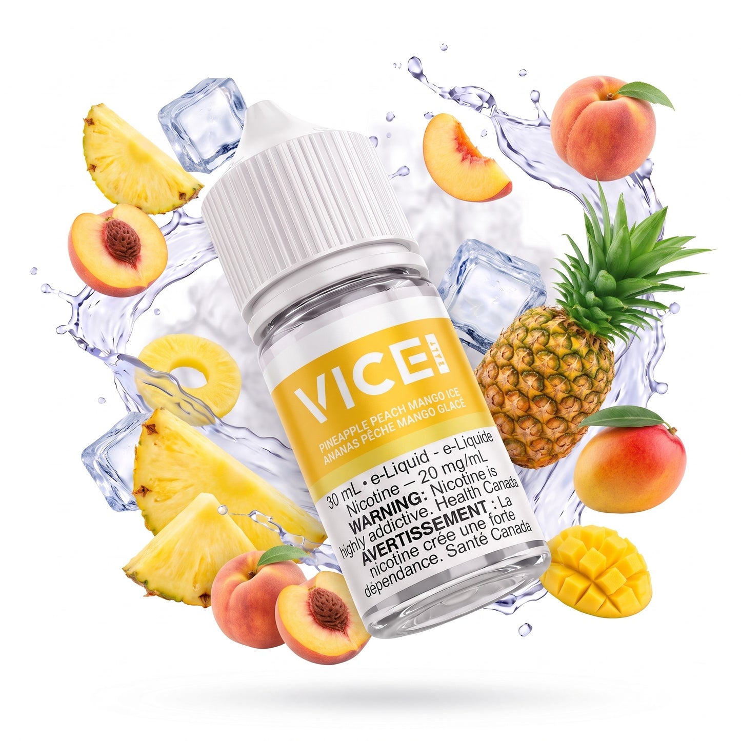 PINEAPPLE PEACH MANGO ICE VICE e-liquid bottle